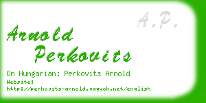 arnold perkovits business card